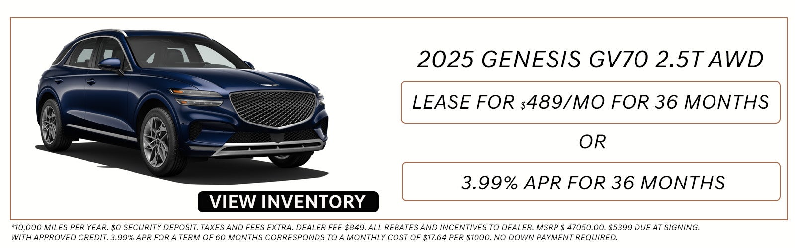 Genesis GV70 Special Offer
